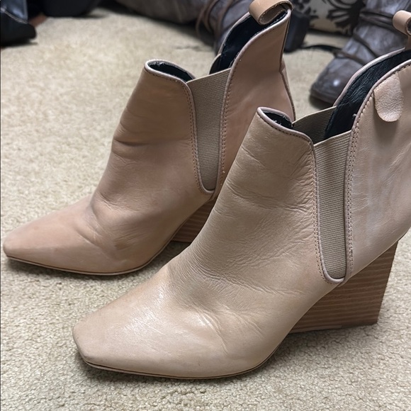 Jeffrey Campbell Tan Ankle Booties Fashionable Shoes - Picture 6 of 10